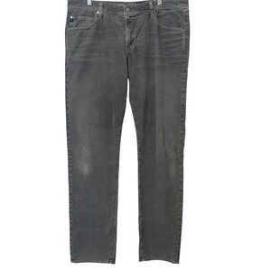AG Adriano Goldschmied Graduate Tailored Leg Gray Corduroy Pants Mens‎ 38 x 34